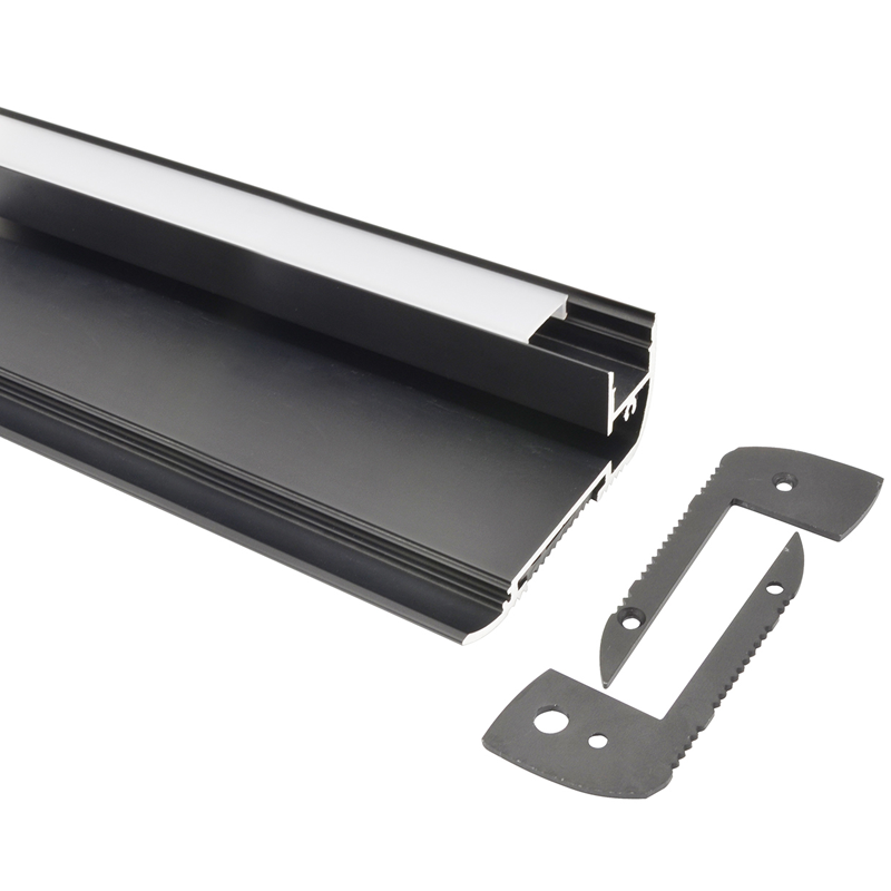 65x28mm Slope Angle Surface-Mounted Aluminum LED Profile For Stairs Lighting - ALU-LG6528 Series