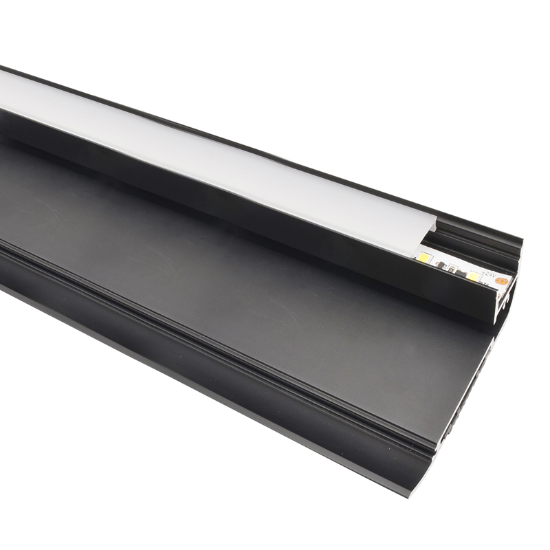 65x28mm Slope Angle Surface-Mounted Aluminum LED Profile For Stairs Lighting - ALU-LG6528 Series