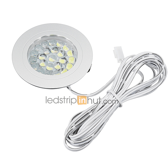 2W Recessed LED Puck Lights - 24 LED - 40 Watt Equivalent - Warm White 3000K